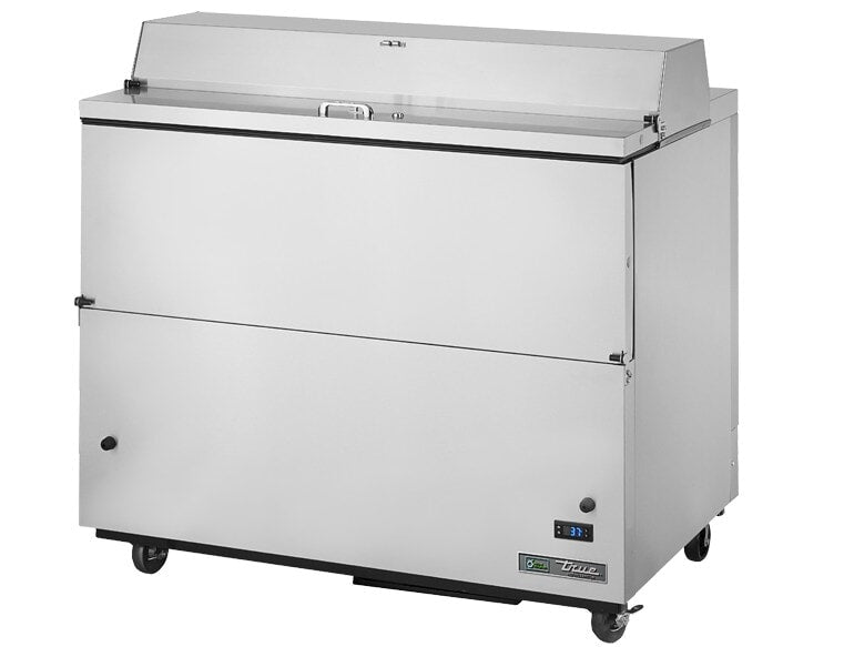 True TMC-49-S-SS-HC, 49" 2 Door Single Sided Milk Cooler, 12 Crate Capacity