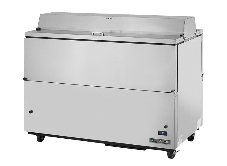 True TMC-58-S-DS-SS-HC, 58" 2 Door Dual Sided Milk Cooler, 16 Crate Capacity
