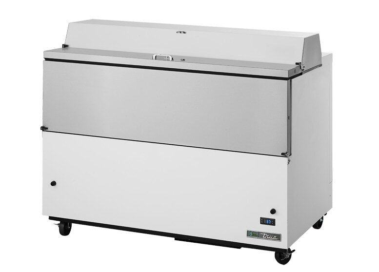 True TMC-58-SS-HC, 58" 2 Door Single Sided Milk Cooler, 16 Crate Capacity