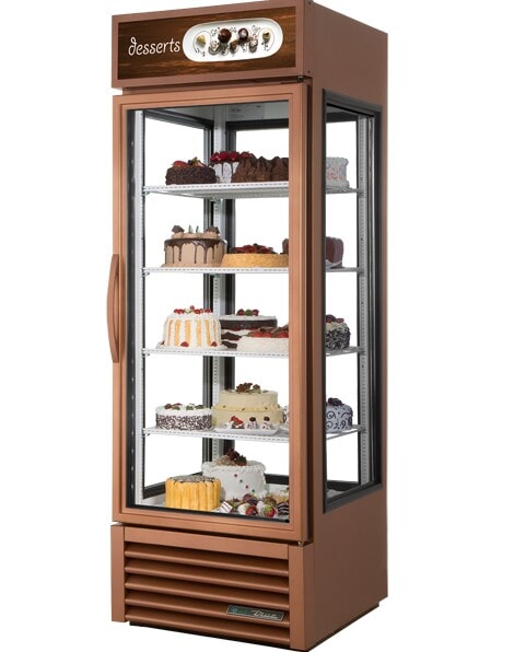 True G4SM-23-HC~TSL01, 27 1/2" Wide 1 Door, Glass Four Sided Refrigerator