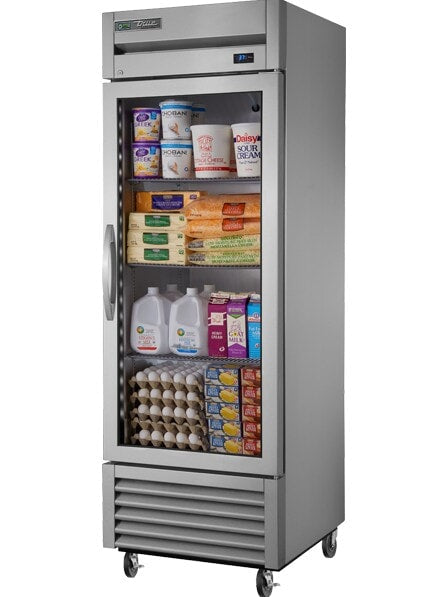 True T-23G-HC~FGD01, 27" 1 Glass Swing Door Reach-In Refrigerator
