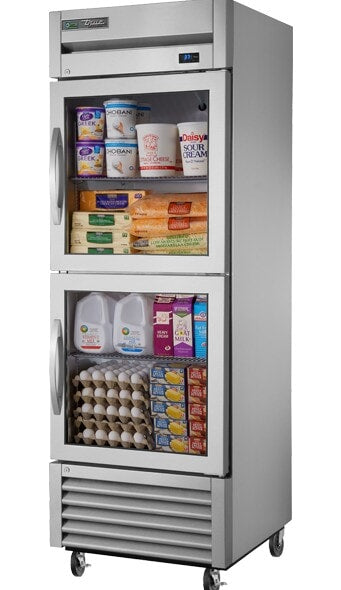 True T-23G-2-HC~FGD01, 27" 2 Glass Swing Half Door Reach-In Refrigerator