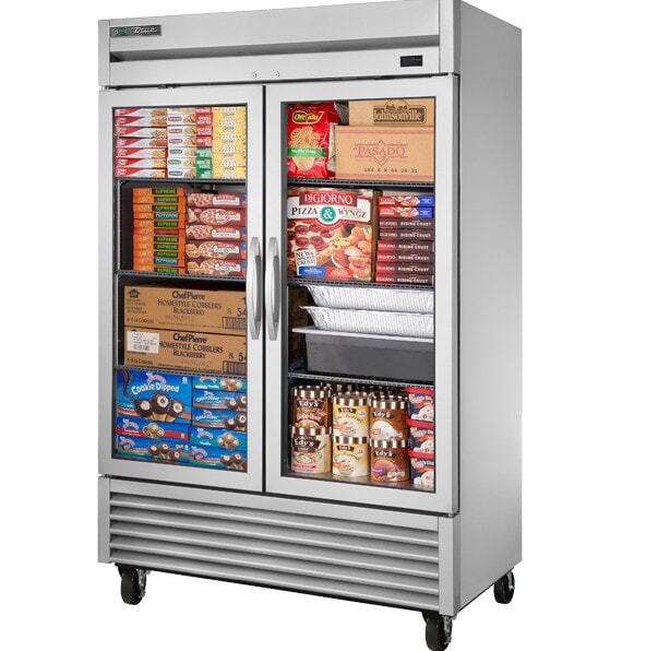 True T-49FG-HC~FGD01, 2 Door, 49 cu ft Glass Door Reach-In Freezer