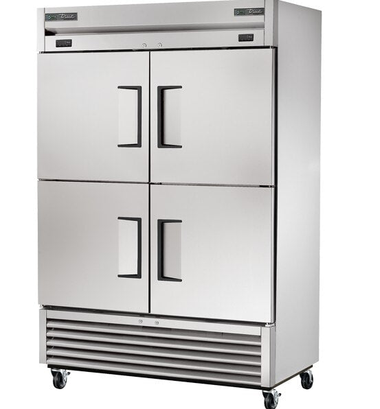 True T-49DT-4-HC, 54" 4 Solid Half Swing Door Dual Temperature Reach-In Refrigerator