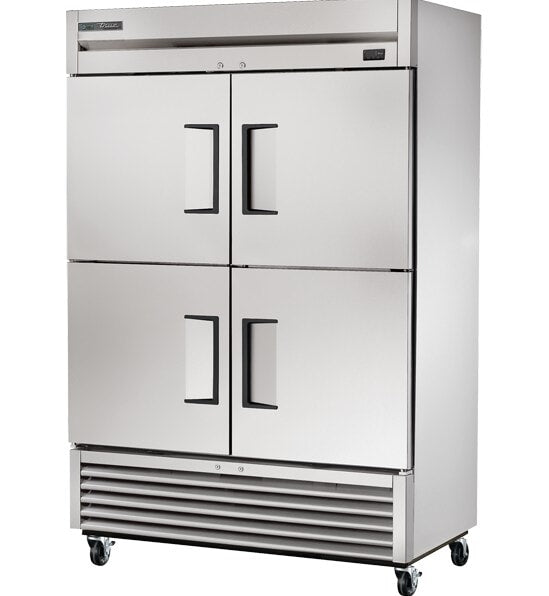 True T-49-4-HC, 54" 4 Solid Half Swing Door Reach-In Refrigerator