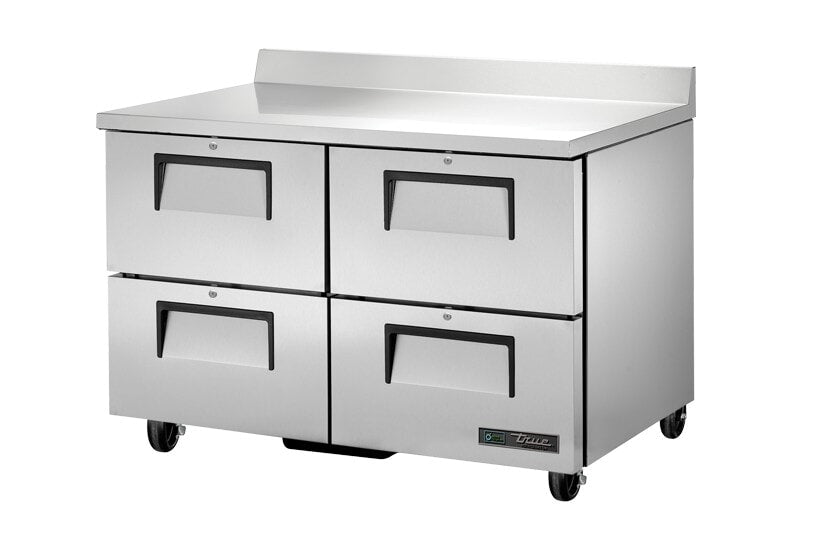 True TWT-48D-4-HC, 48" 4 Solid Drawer Worktop Refrigerator
