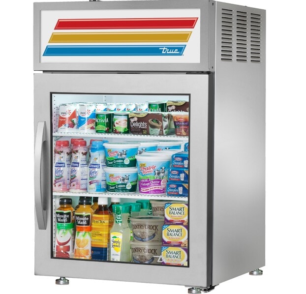 True GDM-05-S-HC~FGD01, 24" Wide Swing Door Stainless Steel Counter-Top Refrigerator