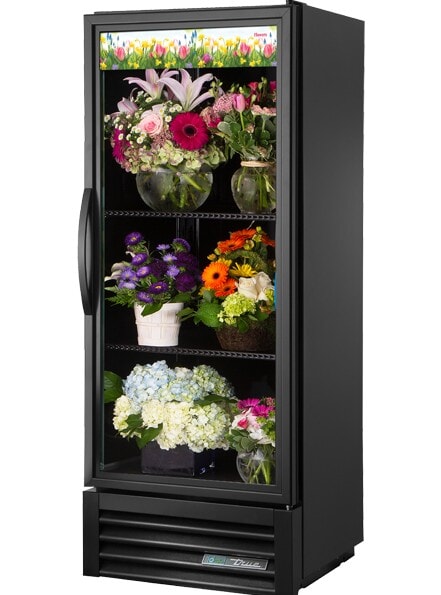 True GDM-12FC-HC~TSL01, 1 Door, 12 cu ft, Glass Door Floral Case