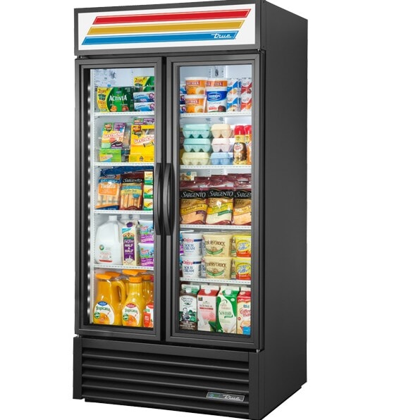 True GDM-35-HC~TSL01, 2 Door, Glass Swing Door Refrigerator