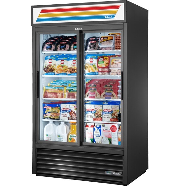 True GDM-41-HC-LD, 2 Door, Glass Slide Door Refrigerator
