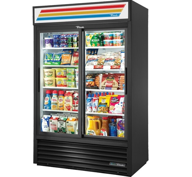 True GDM-45-HC-LD, 2 Door, Glass Slide Door Refrigerator