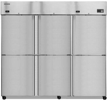 Hoshizaki F3A-HS, 6 Half Door, 74.3 cu ft Reach-In Freezer