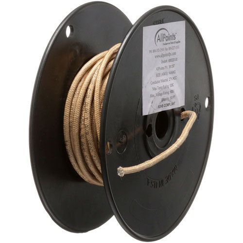 Mavrik 381297, High Temperature Wire, 14 ga Tan, MG, 50 ft Roll