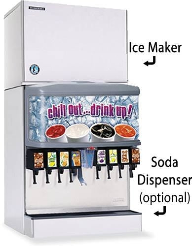 Hoshizaki KMD-460MWJ, 487 Lbs Ice/24Hr, Crescent Cube Ice Machine, Water Cooled