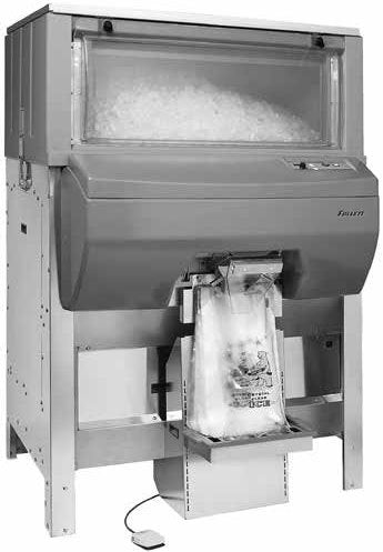 Follett DB1000SA, 1000 lbs of Ice Storage, Ice Bagger System