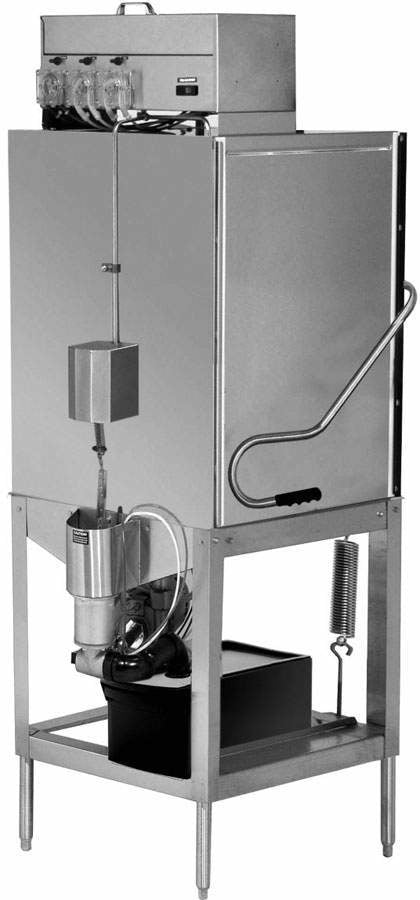 CMA S-AH, 37 Rack/Hr Tall Straight Door Type, Single Rack Low Temperature Chemical Sanitizing Pot and Pan Dishwasher (Scullery)