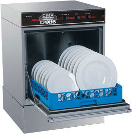 CMA L-1X16 w/ Htr, 30 Rack/Hr Undercounter Low Temperature Chemical Sanitizing Dishwasher w/ Sustainer Heater, 16" Door