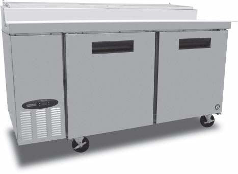 Hoshizaki PR67A, 67" 2 Door Pizza Prep Table, includes (18) 1/6 size pans