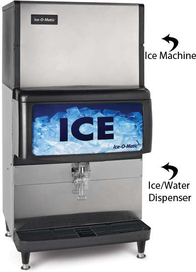 Ice-O-Matic IOD200, 200 lbs Countertop Ice / Water Dispenser