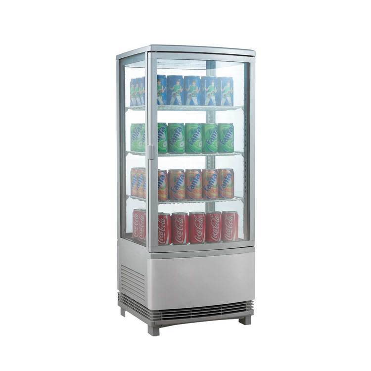 Marchia MDC78-S, 17" Vertical Refrigerated Glass Display Case (Silver)