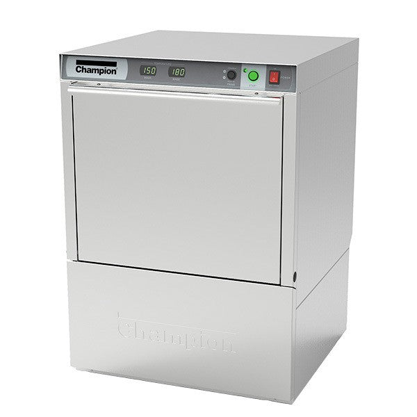 Champion UH130B, Undercounter High Temperature Dishwashing Machine with Built-in Booster Heater