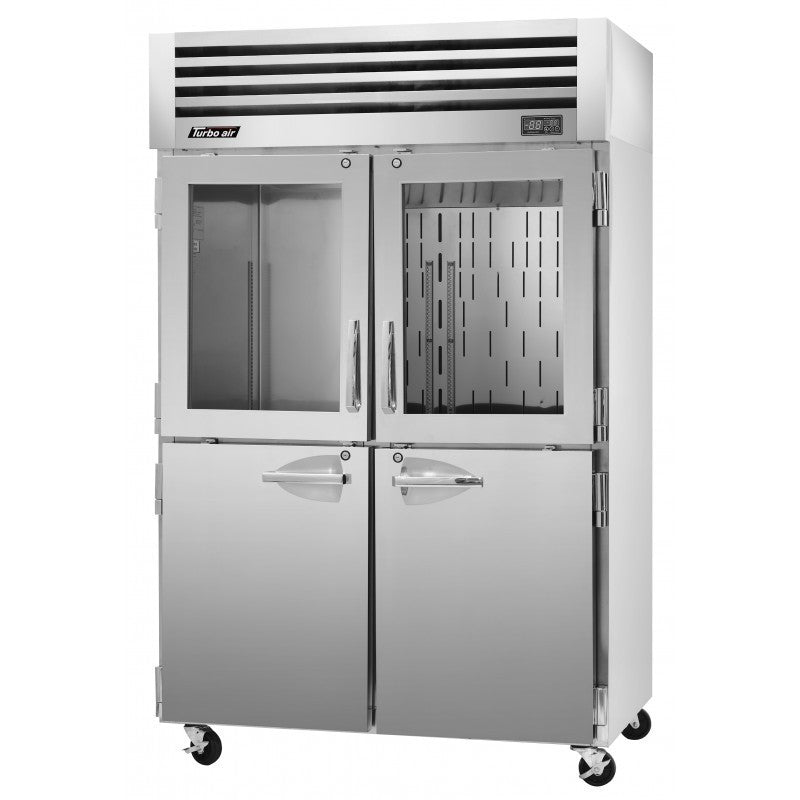 Turbo Air PRO-50R-GSH-N, 51" Reach-In Top Mount Pro Series - Glass and Solid Half Door Refrigerator
