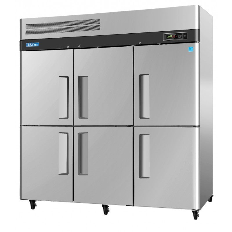 Turbo Air M3F72-6-N, 77" Reach-In Top Mount M3 Series - Half Solid Door Freezer