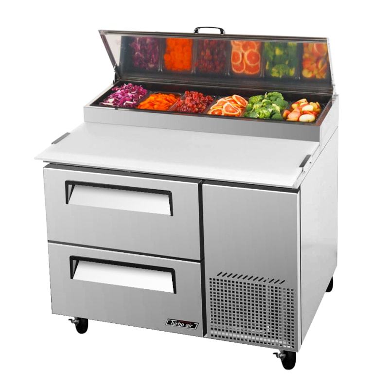 Turbo Air TPR-44SD-D2-N, 44" Pizza Prep Super Deluxe Series with (2) Drawers