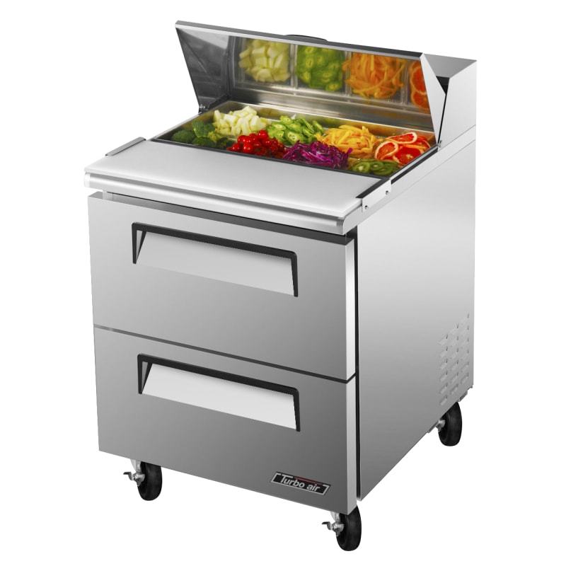 Turbo Air TST-28SD-D2-N, 27" Sandwich / Salad Unit Super Deluxe Series with (2) Drawers