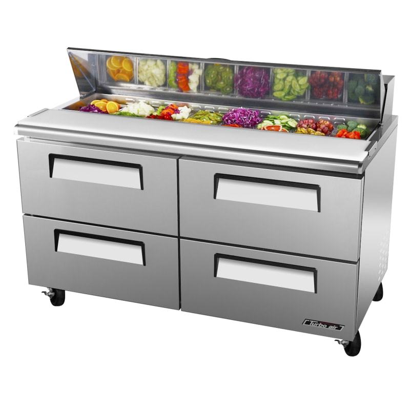Turbo Air TST-60SD-D4-N, 60" Sandwich / Salad Unit Super Deluxe Series with (4) Drawers