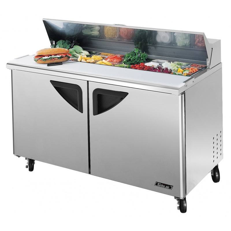 Turbo Air TST-60SD-N, 60" Sandwich/Salad Prep Super Deluxe Series with (2) Doors