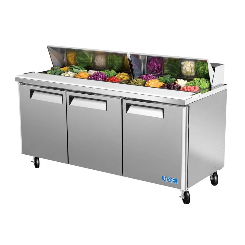 Turbo Air MST-72-N, 72" Sandwich / Salad Unit M3 Series with (3) Doors