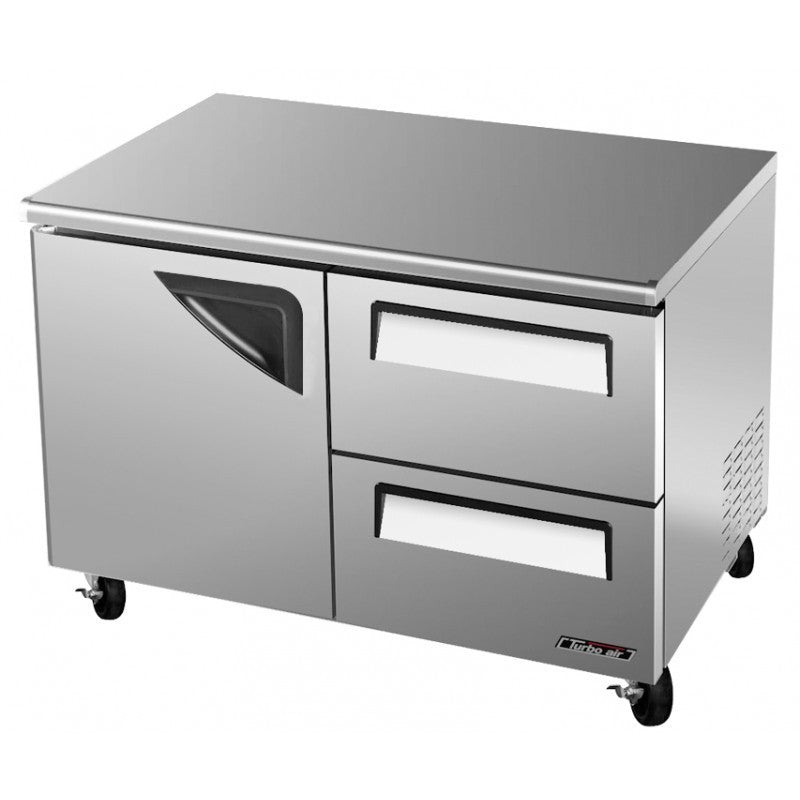 Turbo Air TUF-48SD-D2-N, 48" Undercounter Freezer Super Deluxe Series with (1) Door and (2) Drawers