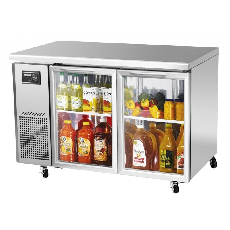Turbo Air JUR-48-G-N, 47" Glass Undercounter J Series with (2) Doors