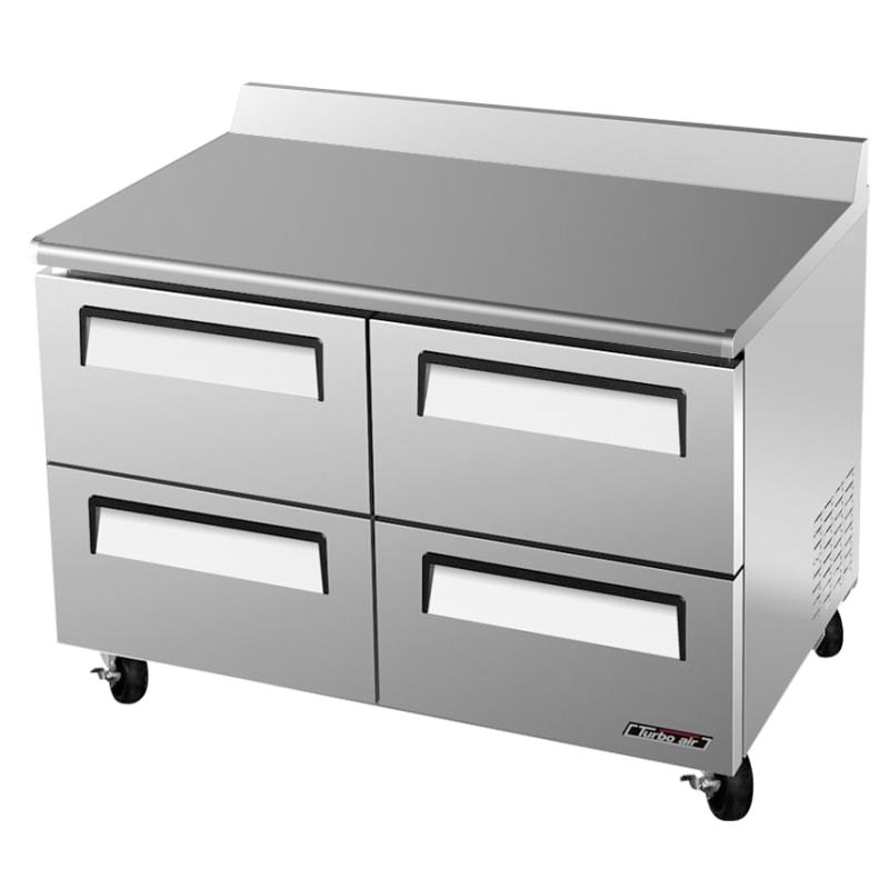 Turbo Air TWR-48SD-D4-N, 48" Worktop Refrigerator Super Deluxe Series with (4) Drawers