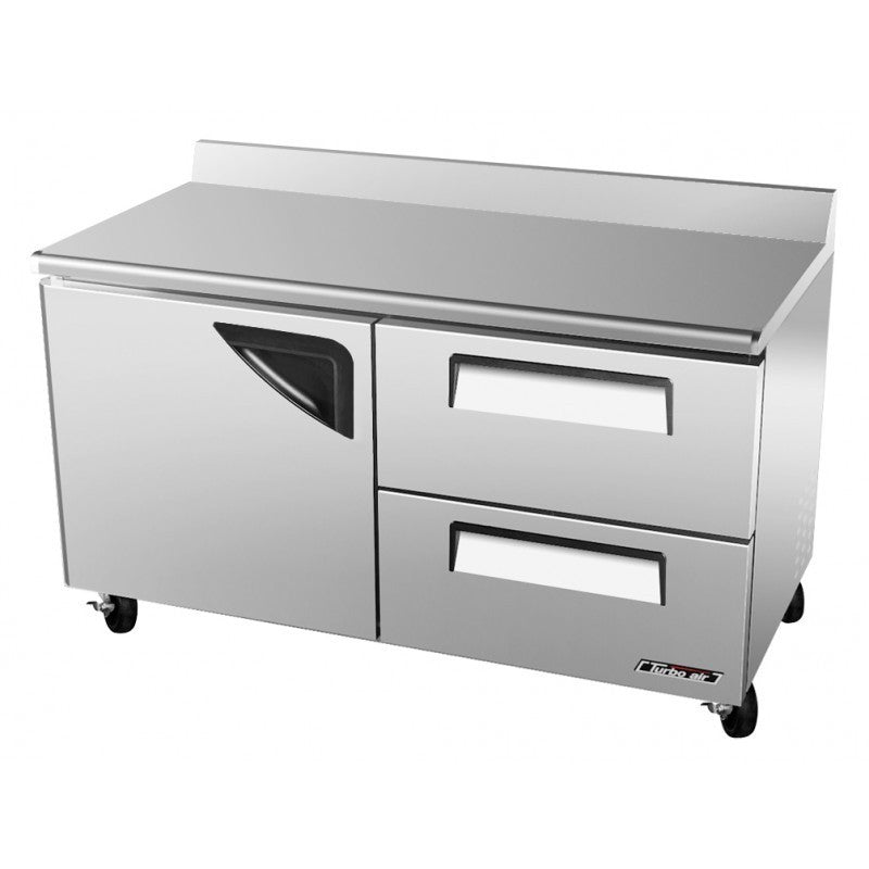 Turbo Air TWR-60SD-D2-N, 60" Worktop Refrigerator Super Deluxe Series with (1) Door and (2) Drawers