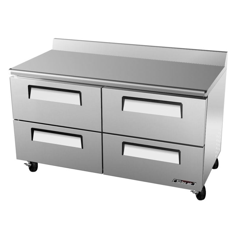 Turbo Air TWR-60SD-D4-N, 60" Worktop Refrigerator Super Deluxe Series with (4) Drawers