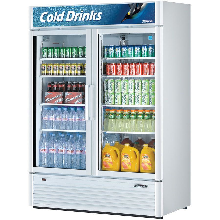 Turbo Air TGM-47SD-N, 51" 2 Swing Glass Door Merchandiser Refrigerator, Super Deluxe Series