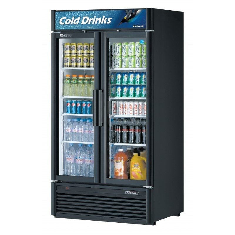 Turbo Air TGM-35SD-N, 40" 2 Swing Glass Door Merchandiser Refrigerator, Super Deluxe Series