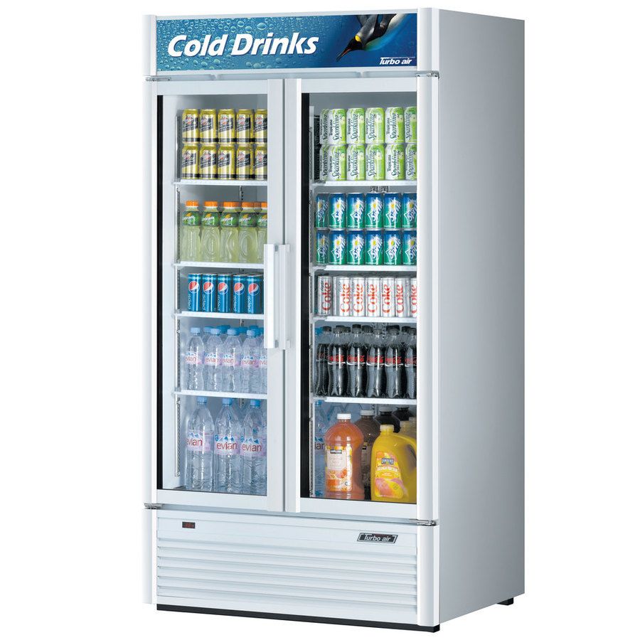 Turbo Air TGM-35SD-N, 40" 2 Swing Glass Door Merchandiser Refrigerator, Super Deluxe Series