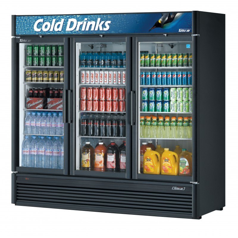 Turbo Air TGM-72SD-N, 78" Swing Door Refrigerator Super Deluxe Series with (3) Doors