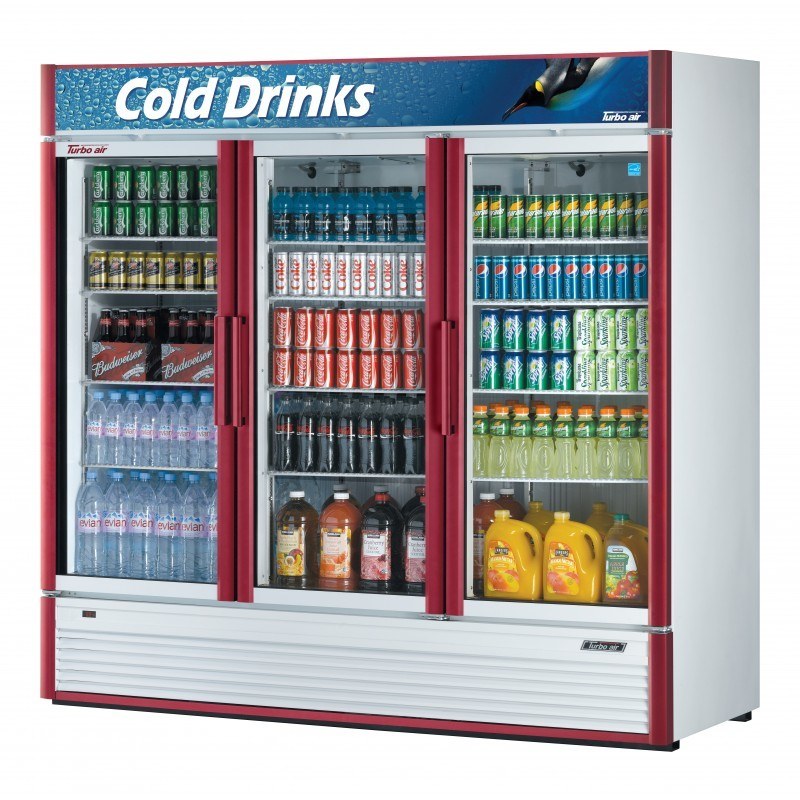 Turbo Air TGM-72SD-N, 78" Swing Door Refrigerator Super Deluxe Series with (3) Doors