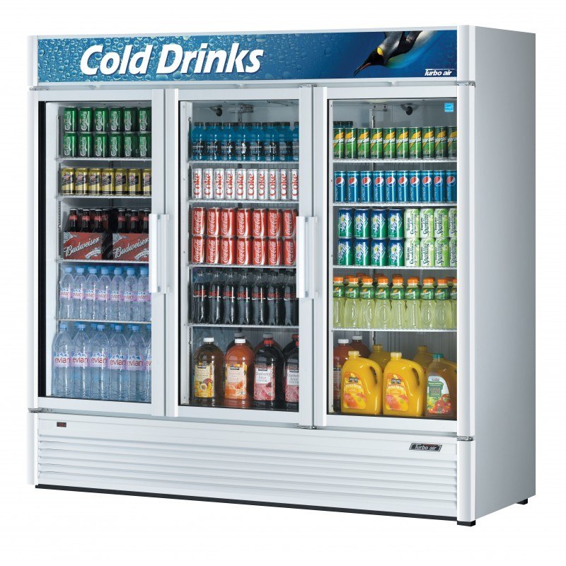 Turbo Air TGM-72SD-N, 78" Swing Door Refrigerator Super Deluxe Series with (3) Doors