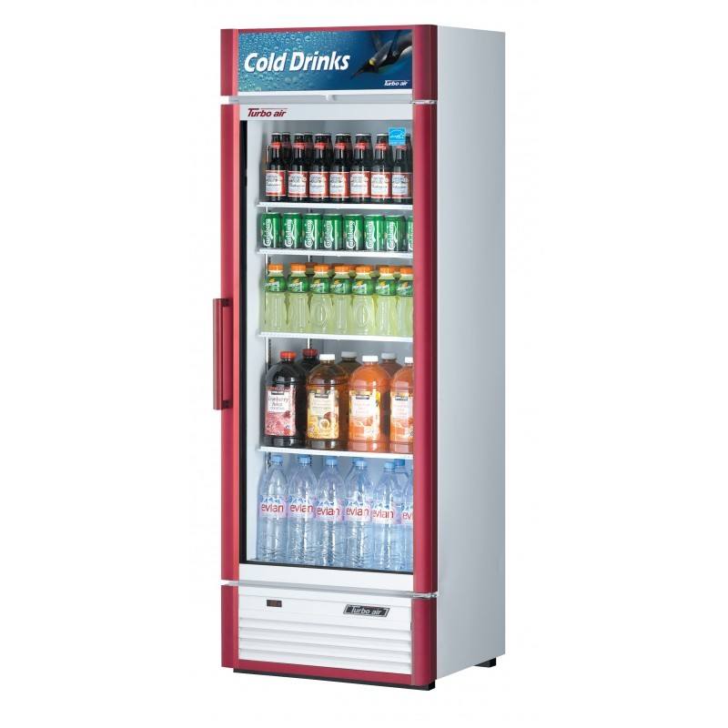 Turbo Air TGM-15SD-N6, 27" 1 Swing Glass Door Merchandiser Refrigerator, Super Deluxe Series