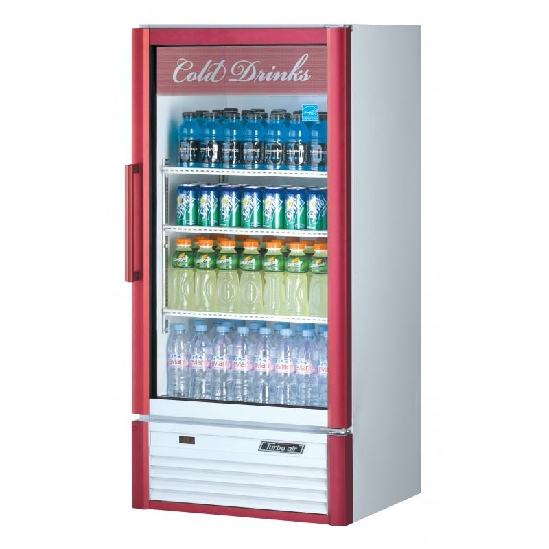 Turbo Air TGM-10SD-N6, 25" 1 Swing Glass Door Merchandiser Refrigerator, Super Deluxe Series