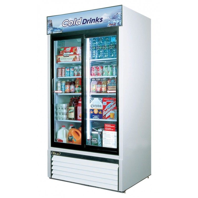 Turbo Air TGM-35R-N, 41" 2 Slide Glass Door Merchandiser Refrigerator