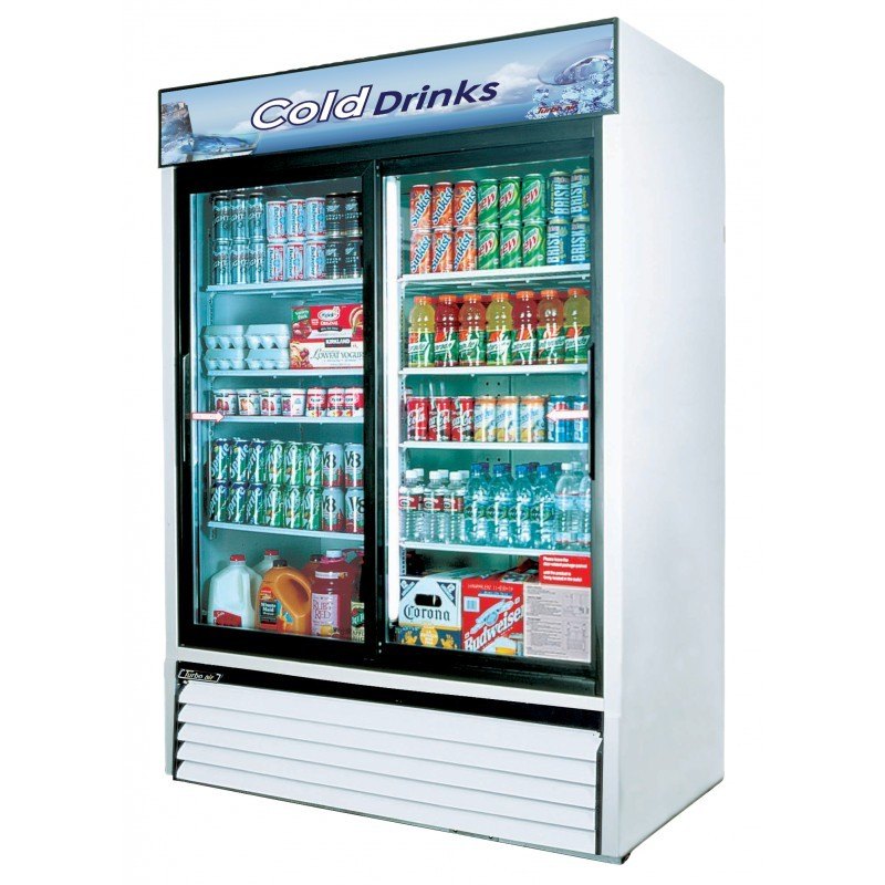 Turbo Air TGM-48RB-N, 56" 2 Slide Glass Door Merchandiser Refrigerator