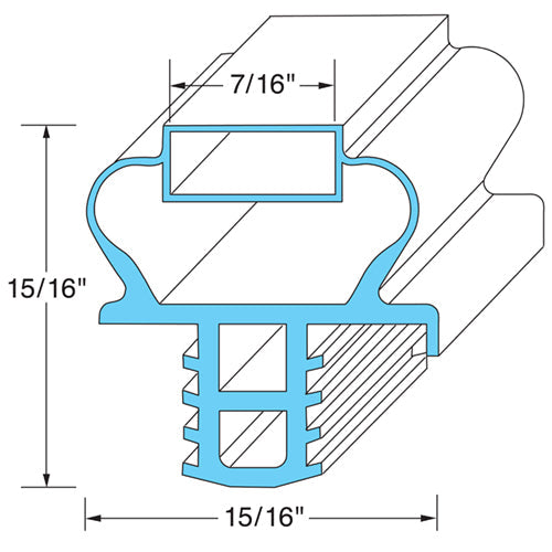 Delfield 1702623, Push-In Door Gasket, 24-3/4" x 27-1/2", 400 Series