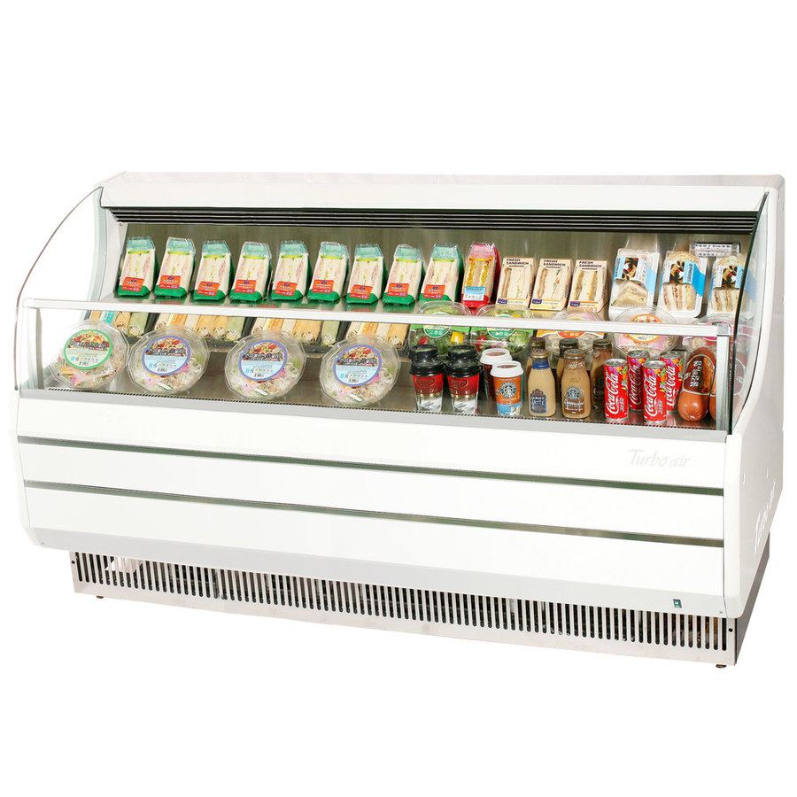 Turbo Air TOM-75SW-N, 76" Horizontal Open Display Case Merchandiser, Slim Line, White