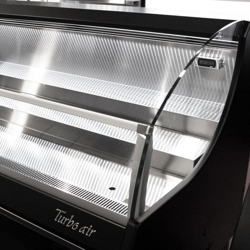 Turbo Air TOM-30SB-N, 28" Horizontal Open Display Case Merchandiser, Slim Line, Black